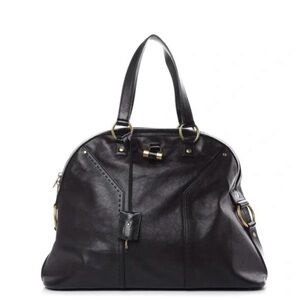 Authentic Yves Saint Laurent Large  Muse  Bag with Gold Accents